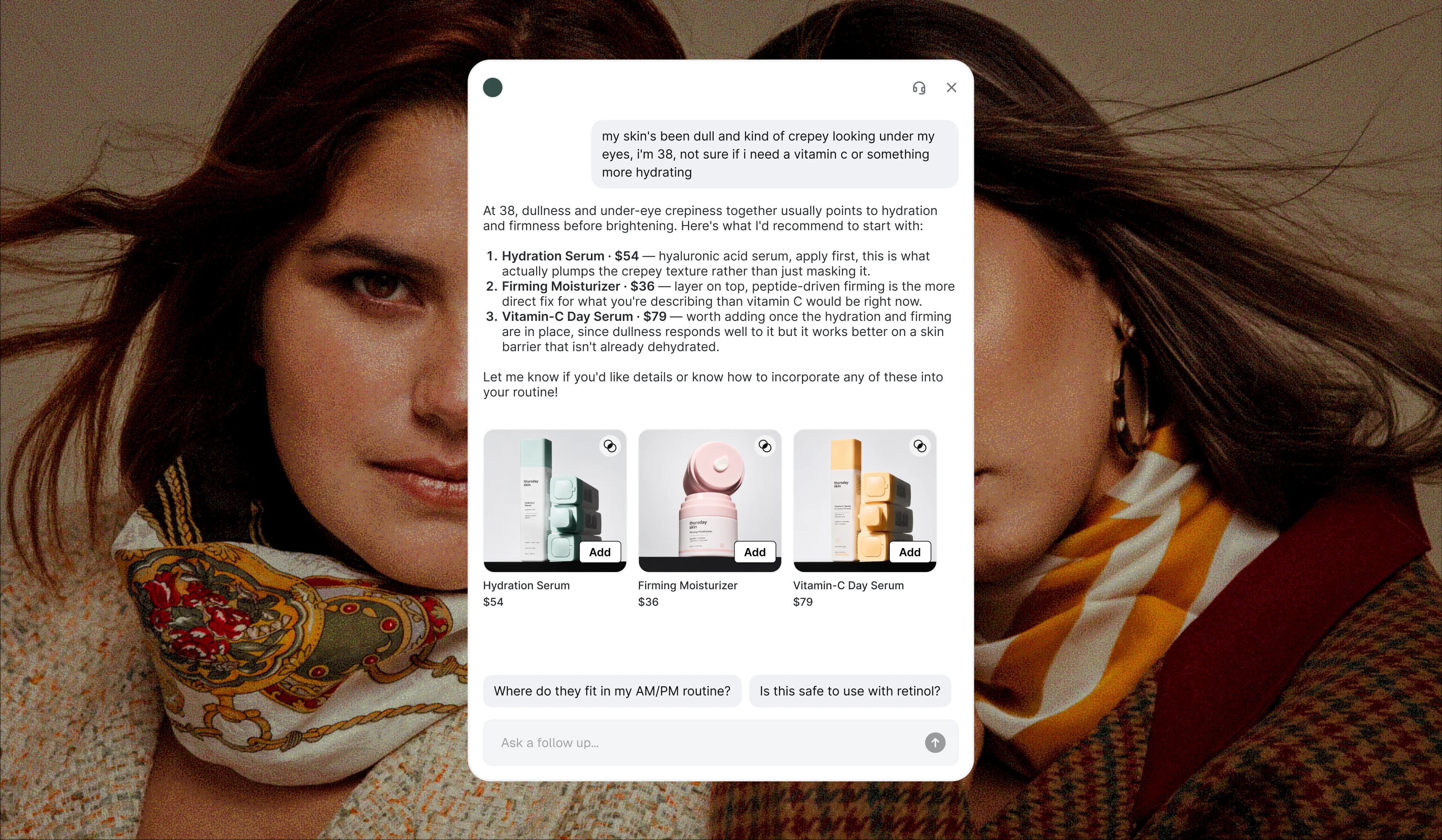 Asa personalized product recommendations
